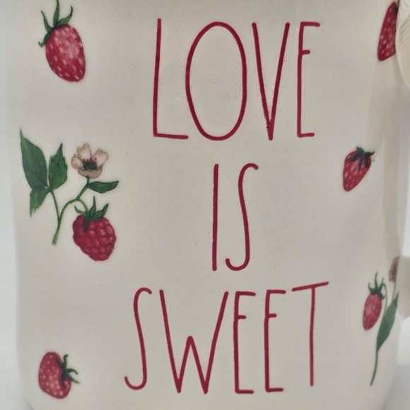 Rae Dunn Valentine's Day LOVE IS SWEET Strawberry Mug NEW Strawberries 2026 - Picture 2 of 3